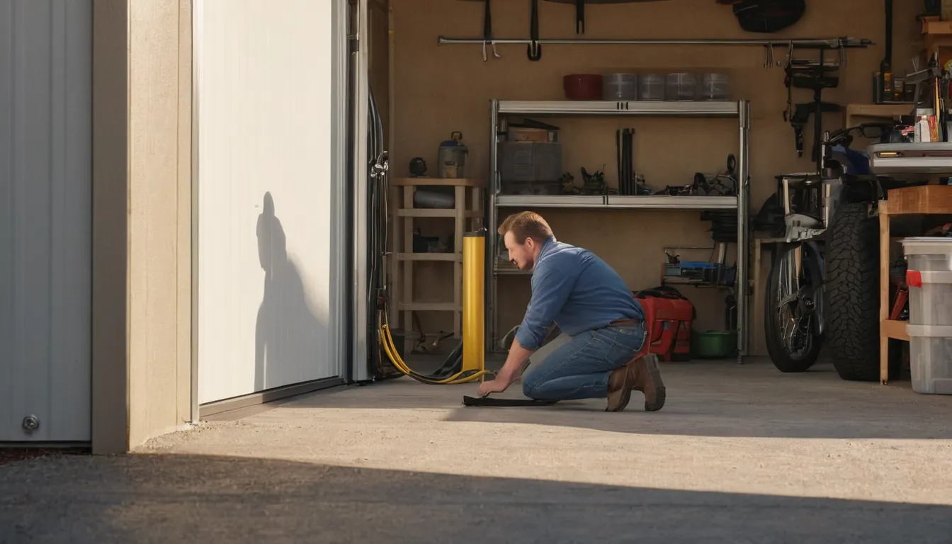 A provider checking garage door springs in the College Park area