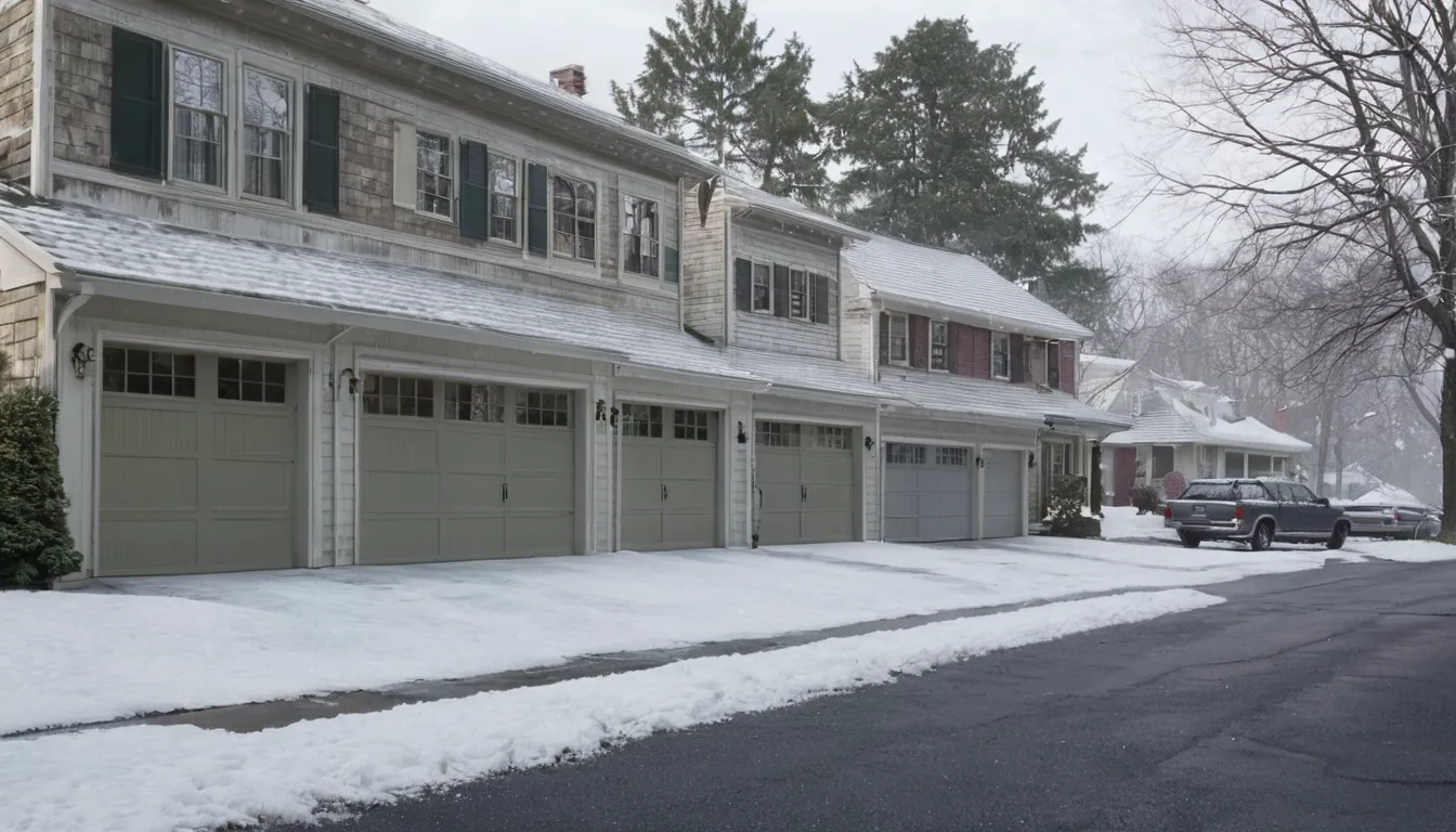 Homes with garage doors on a quiet street in College Park